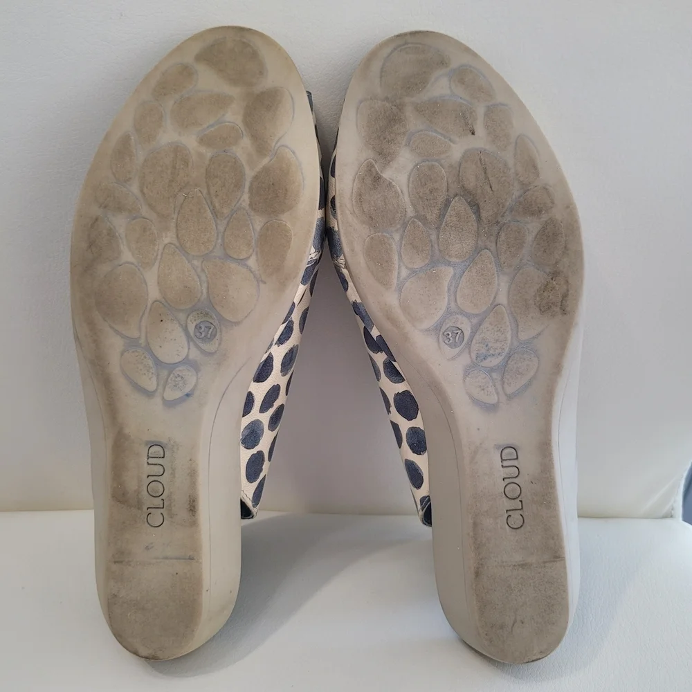 Cloud Caliber Tupai Blue Slingback Leather Sandal Women's sizes 37